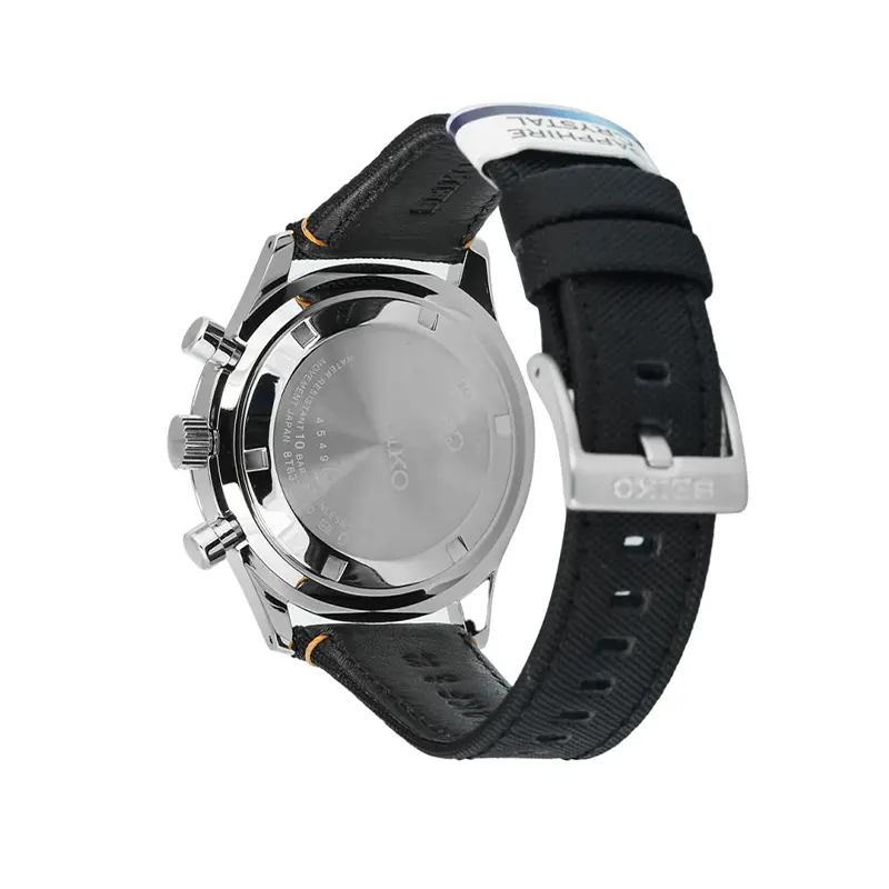 Seiko Sport Chronograph Black Dial Nylon Sporty Men's Watch- SSB449P1